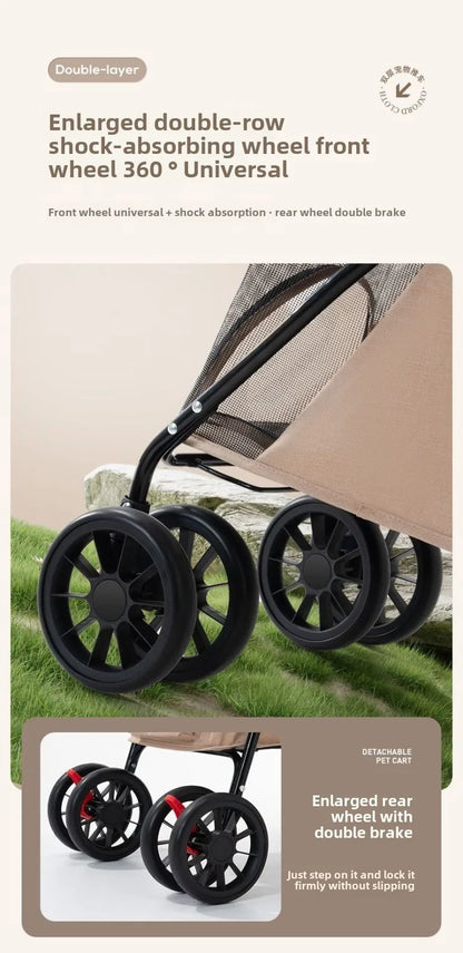 Double Decker, Pet, Cart, Lightweight, Foldable, Portable, Cat, Dog, Shelf, Travel Home Furniture Cart