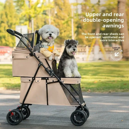 Double Decker, Pet, Cart, Lightweight, Foldable, Portable, Cat, Dog, Shelf, Travel Home Furniture Cart