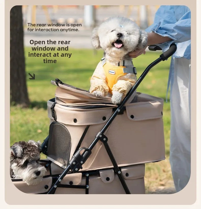 Double Decker, Pet, Cart, Lightweight, Foldable, Portable, Cat, Dog, Shelf, Travel Home Furniture Cart