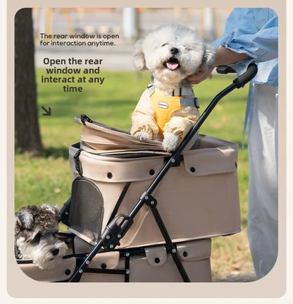 Double Decker, Pet, Cart, Lightweight, Foldable, Portable, Cat, Dog, Shelf, Travel Home Furniture Cart