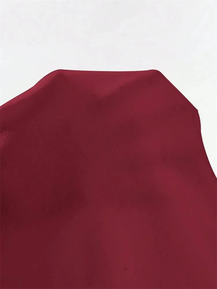 Casual Mock Neck Sleeveless Tank Top for Women Summer Sexy Solid Color Slim Fit Stand Collar Crop Top Streetwear 2024