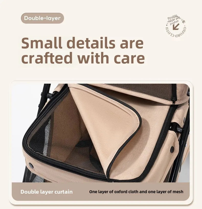 Double Decker, Pet, Cart, Lightweight, Foldable, Portable, Cat, Dog, Shelf, Travel Home Furniture Cart