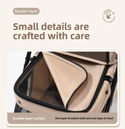 Double Decker, Pet, Cart, Lightweight, Foldable, Portable, Cat, Dog, Shelf, Travel Home Furniture Cart