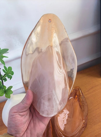 Postmodern luxury Pink E14 glass petal chandelier,Lustre living room Ceiling pendant lighting indoor decorative Kitchen fixtures