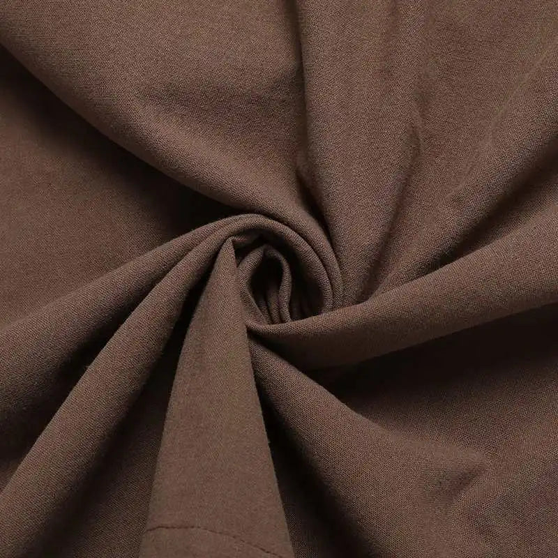 ZANZEA Women Cotton Skirt Holiday Elastic Waist Midi Skirt 2024 Summer Side Pockets Falda Saias Casual Korean Solid A Line Jupe