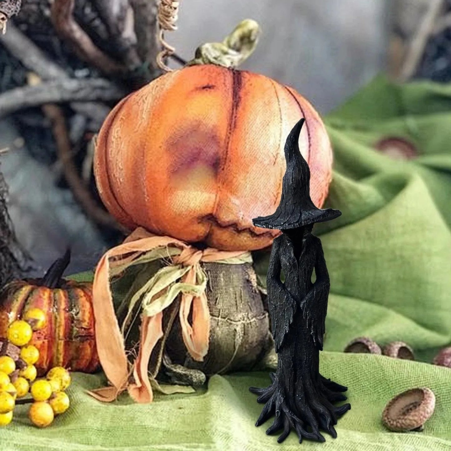 Creative Desktop Witch Decor Ornament Resin Witch Home Decoration Halloween Witch Art Decorations Halloween Decor Romantic Decor